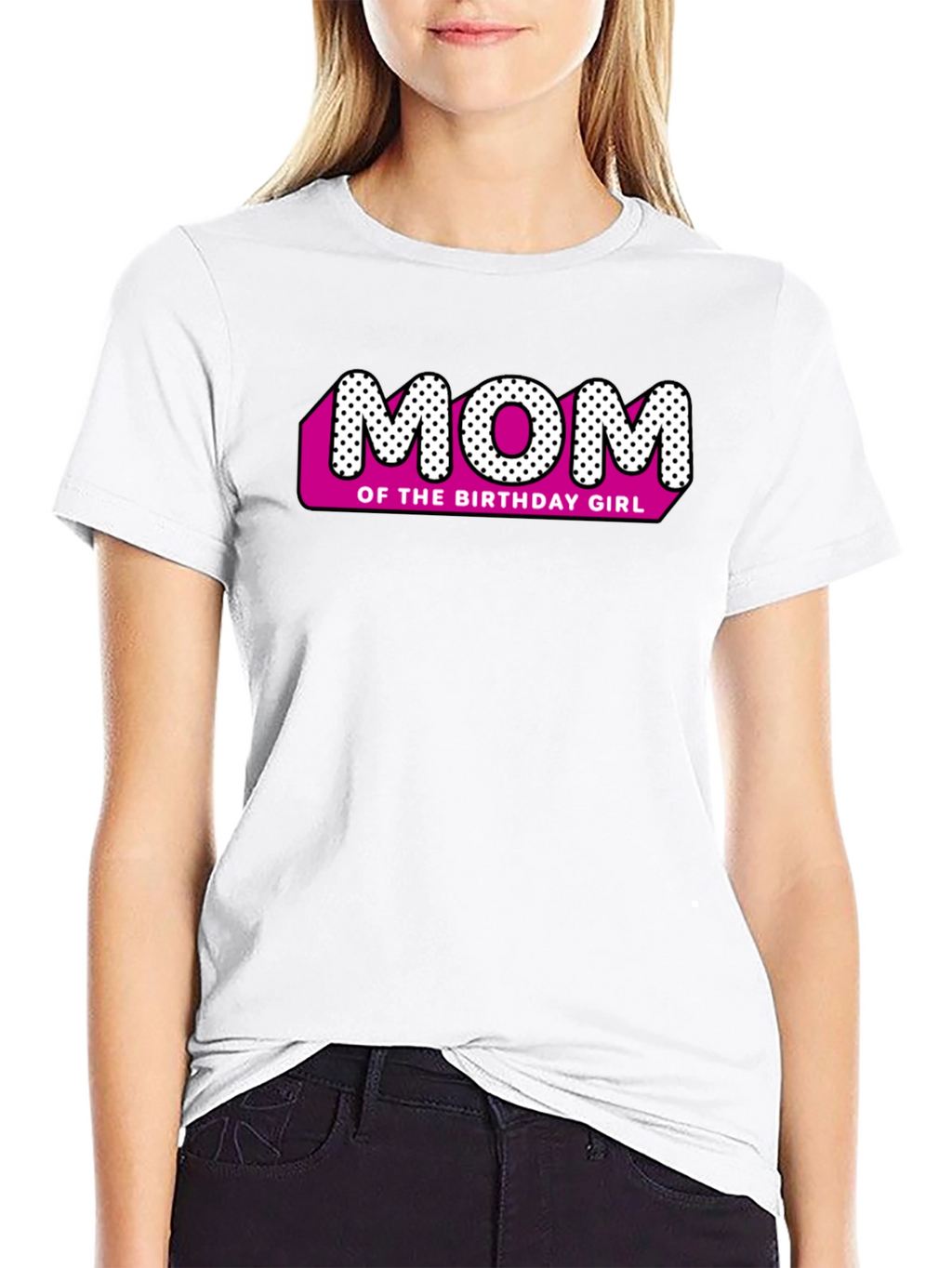 Mom of the Birthday Girl Black T-Shirt