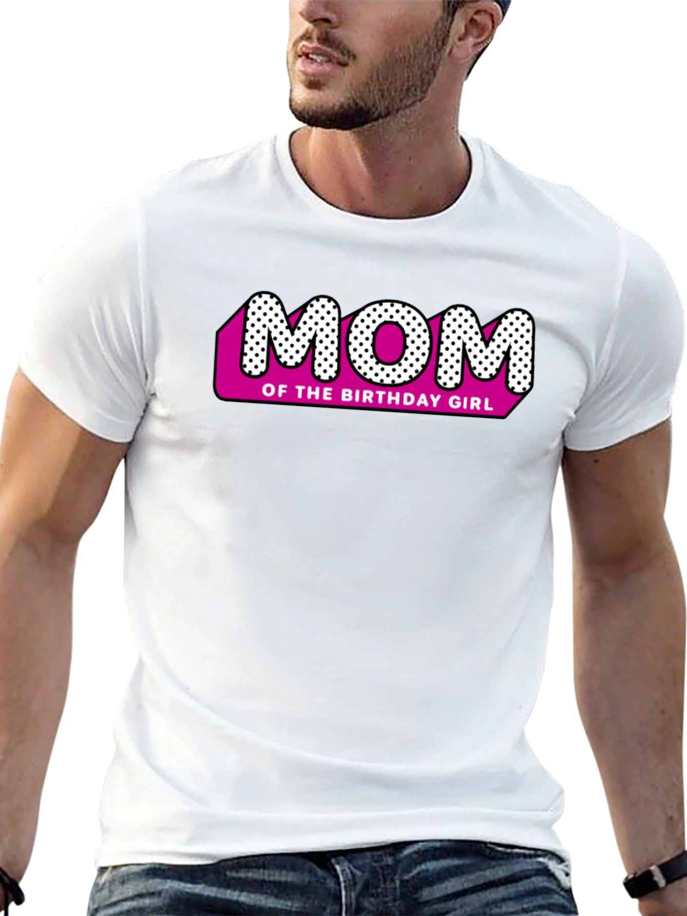 Mom of the Birthday Girl Black T-Shirt