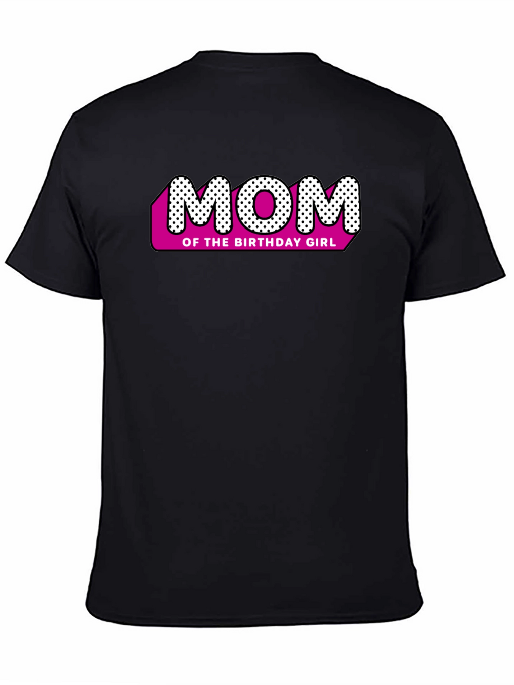 Mom of the Birthday Girl Black T-Shirt