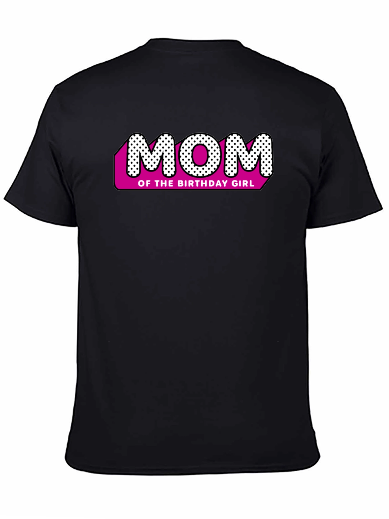 Mom of the Birthday Girl Black T-Shirt