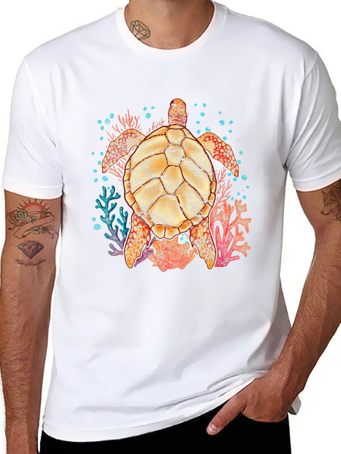 Turtle Graphic T-Shirt - Unique Ocean Lover Design
