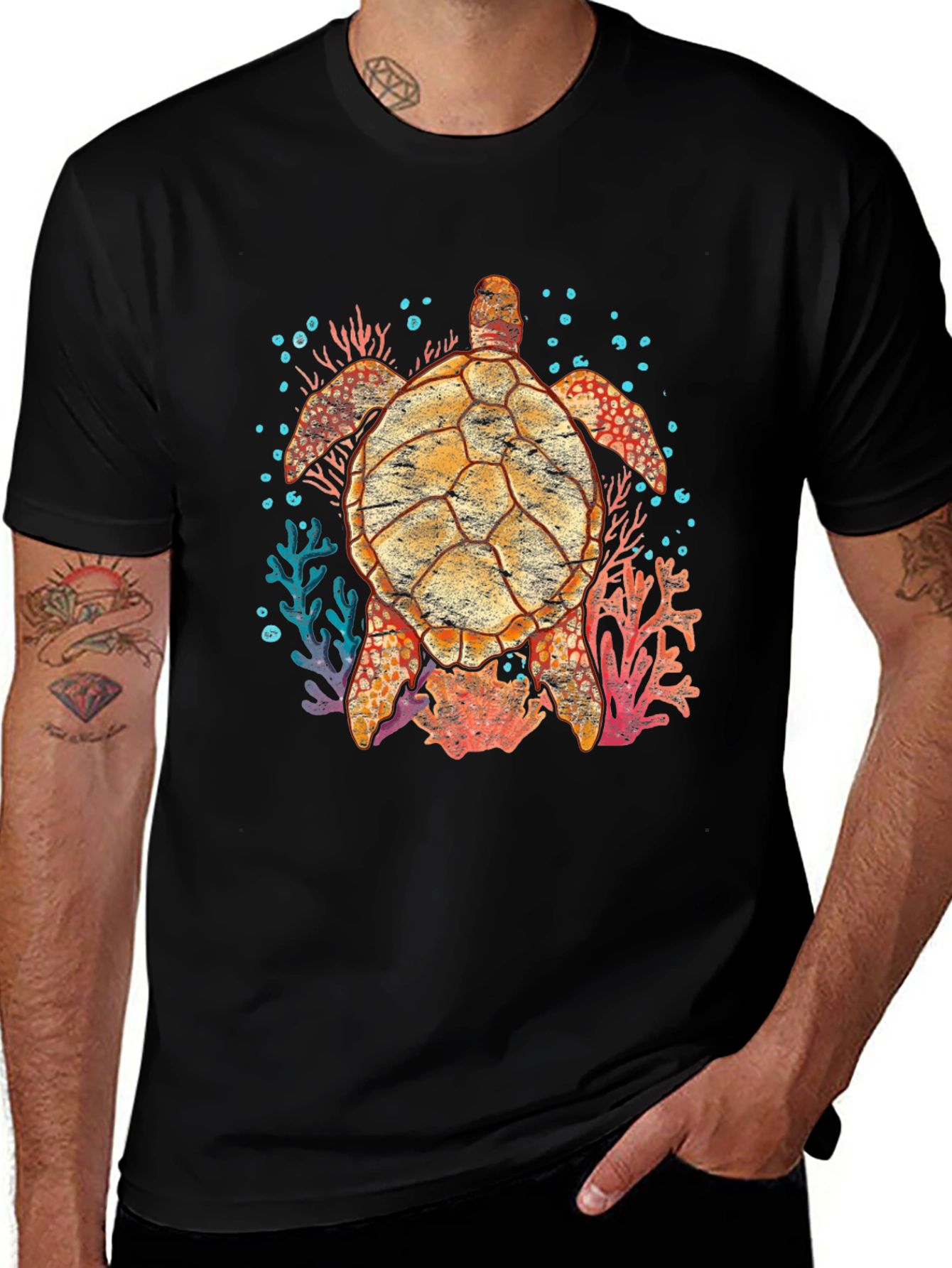 Turtle Graphic T-Shirt - Unique Ocean Lover Design