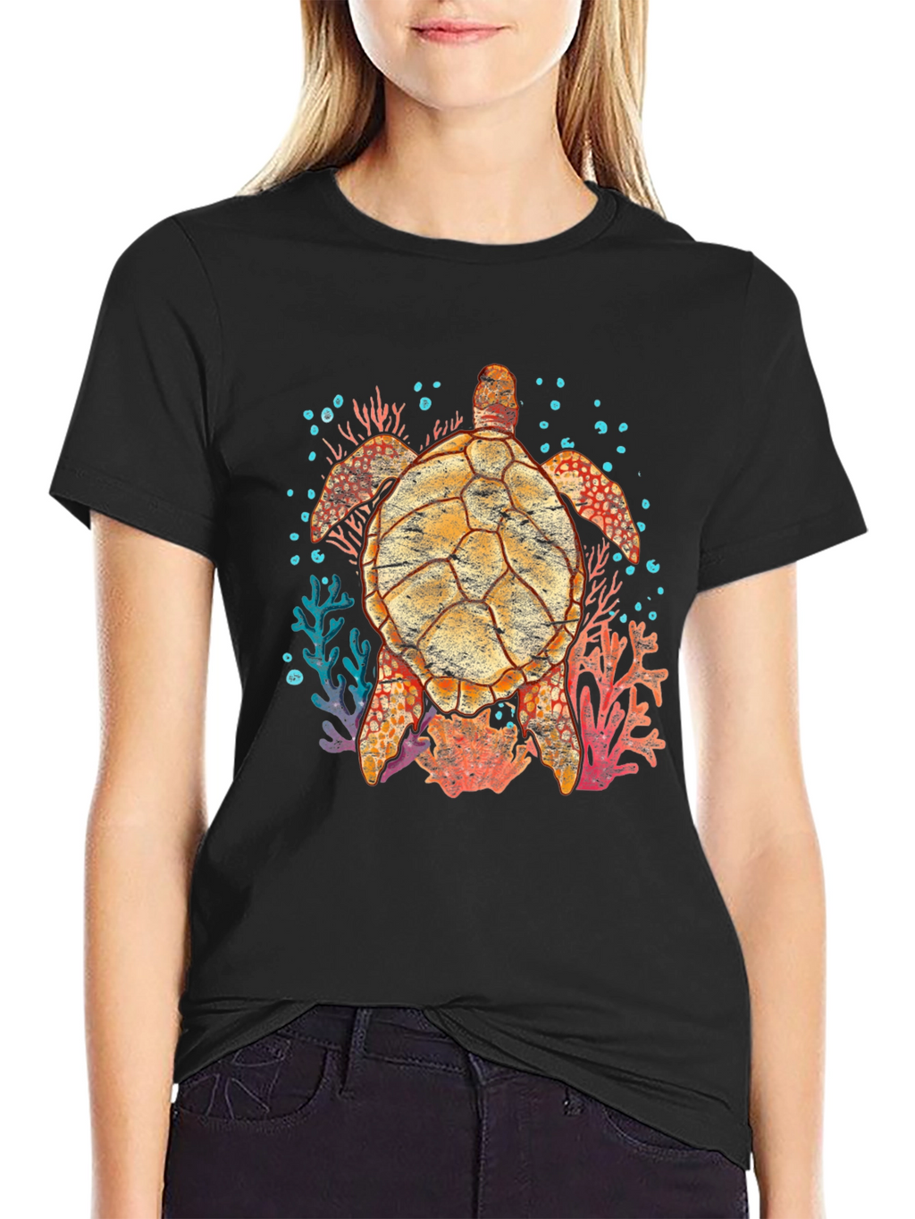 Turtle Graphic T-Shirt - Unique Ocean Lover Design