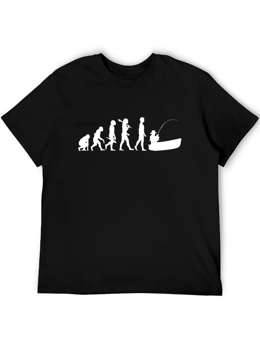 Evolution of Fishing T-Shirt - Black Graphic Tee