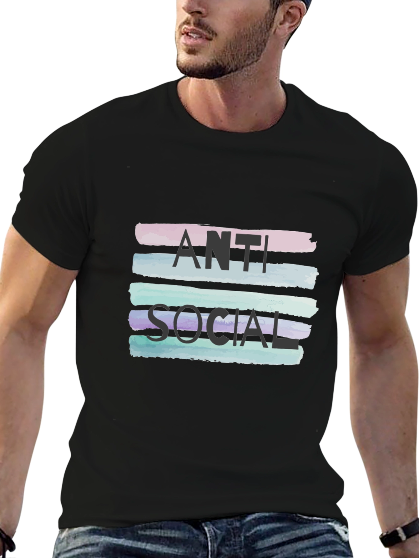 Anti Social Graphic Tee - Stylish Statement Shirt