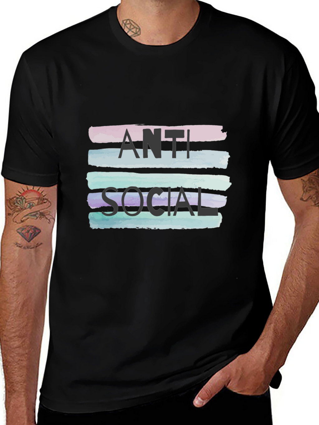 Anti Social Graphic Tee - Stylish Statement Shirt