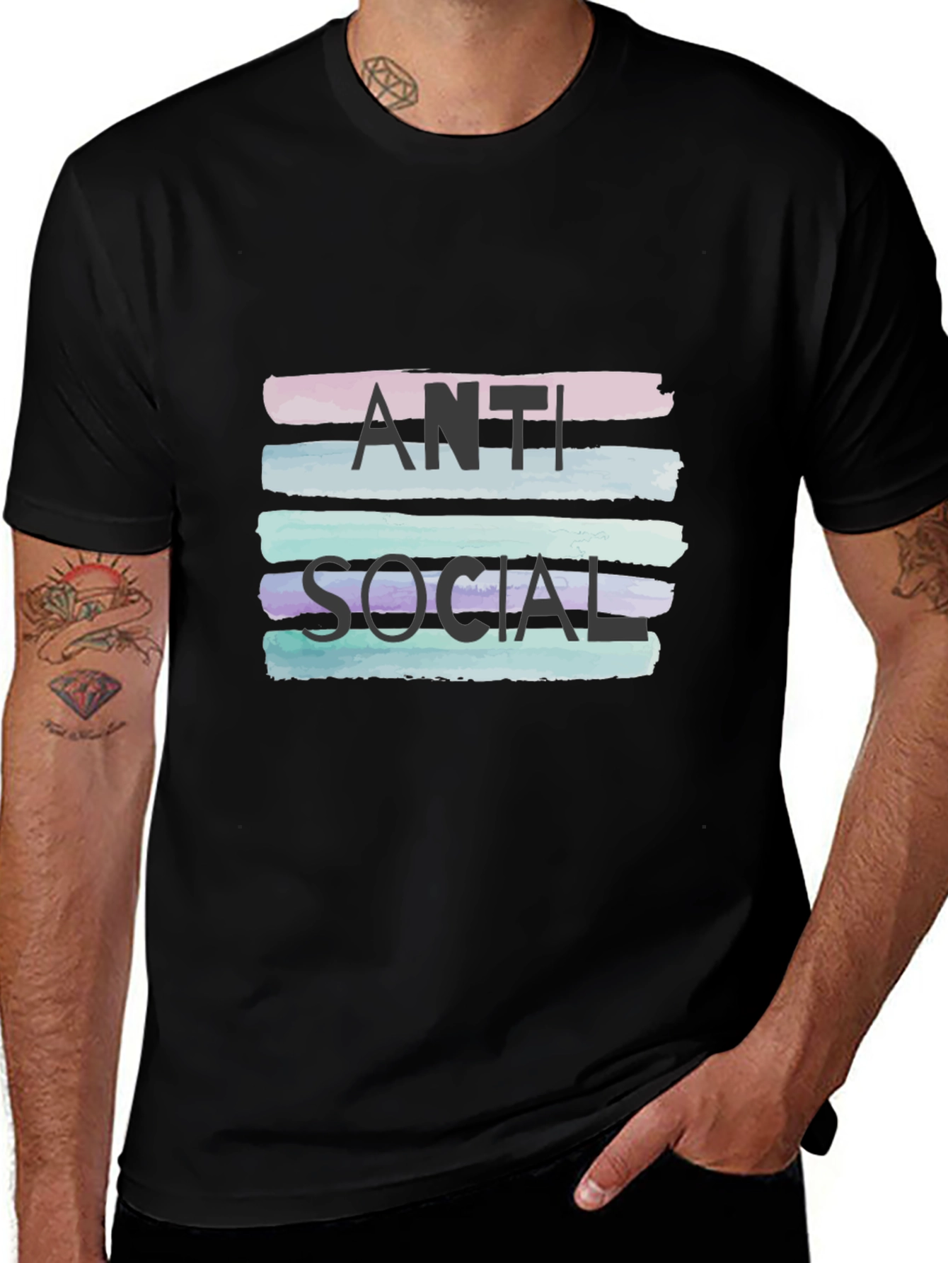 Anti Social Graphic Tee - Stylish Statement Shirt