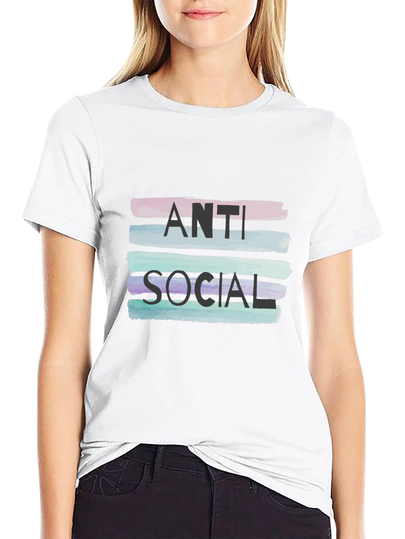 Anti Social Graphic Tee - Stylish Statement Shirt