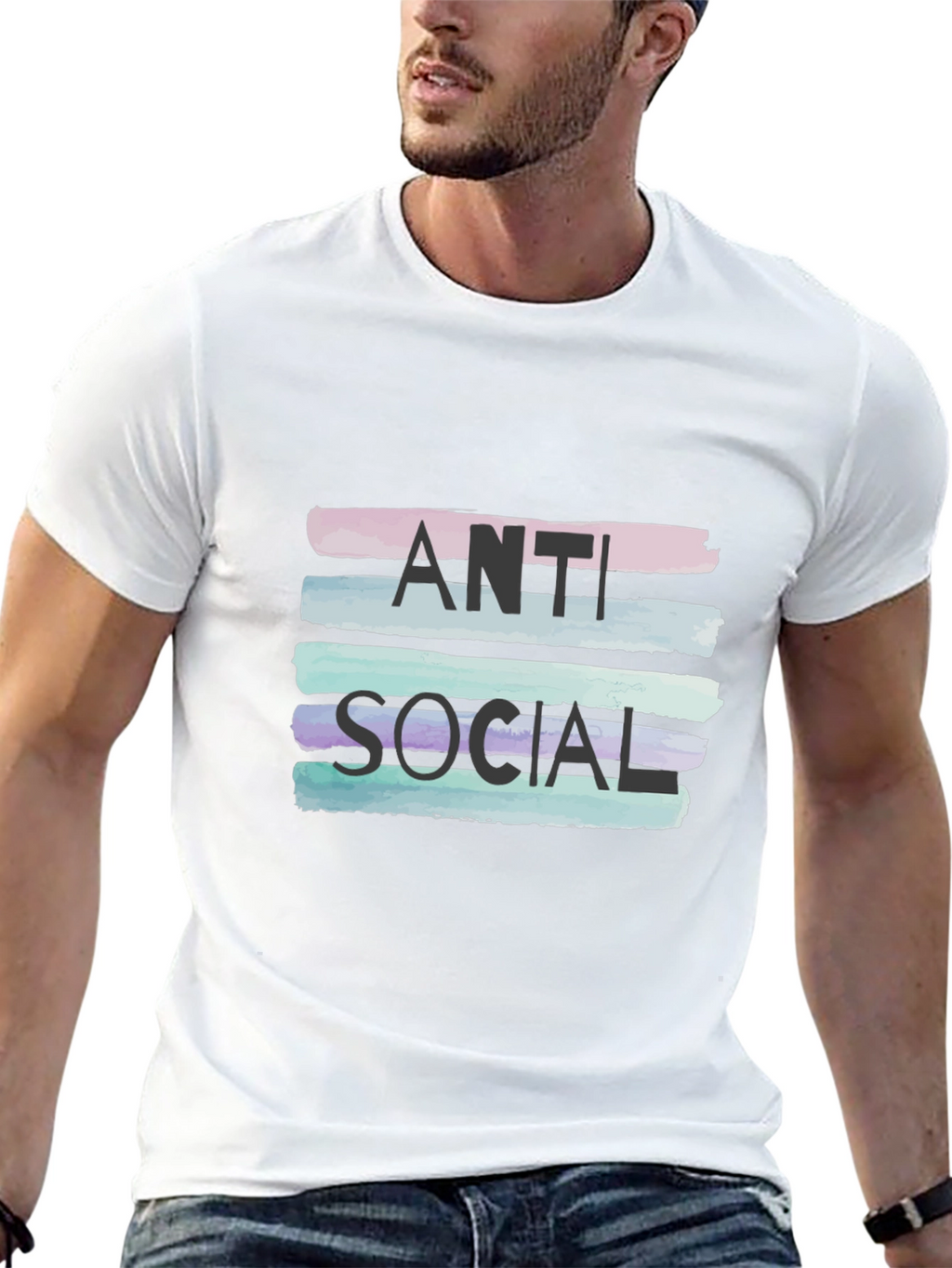 Anti Social Graphic Tee - Stylish Statement Shirt