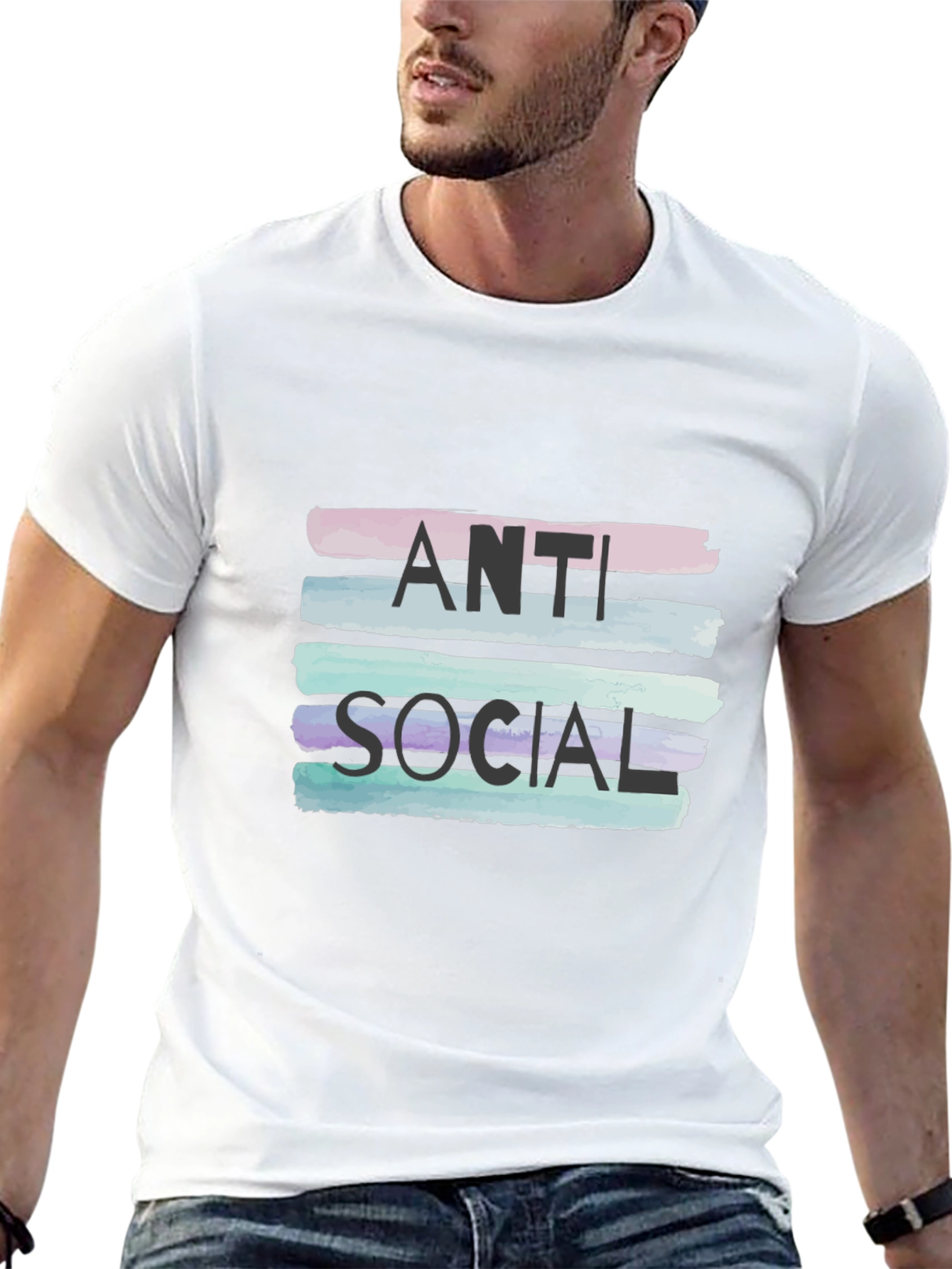 Anti Social Graphic Tee - Stylish Statement Shirt