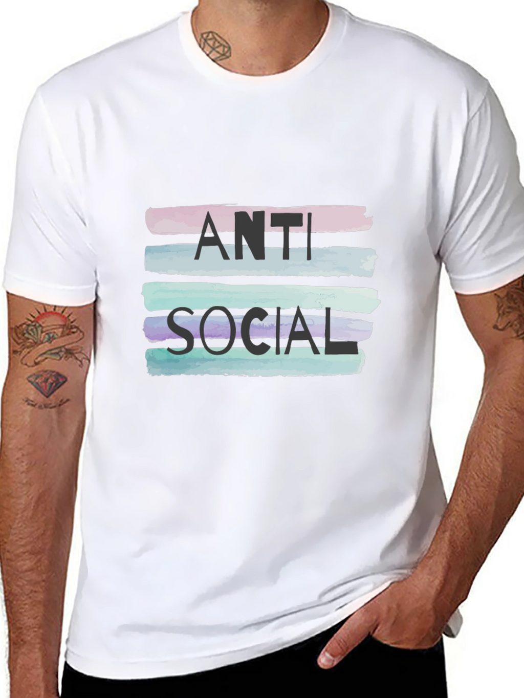 Anti Social Graphic Tee - Stylish Statement Shirt