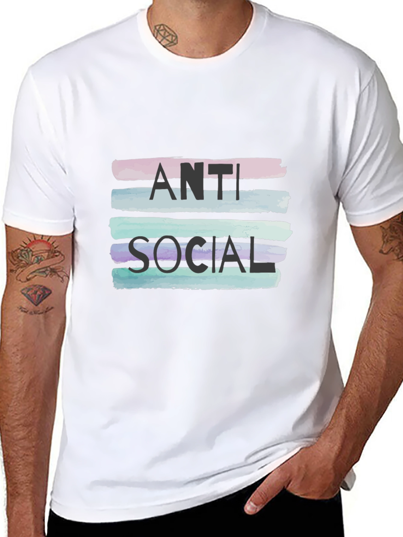 Anti Social Graphic Tee - Stylish Statement Shirt
