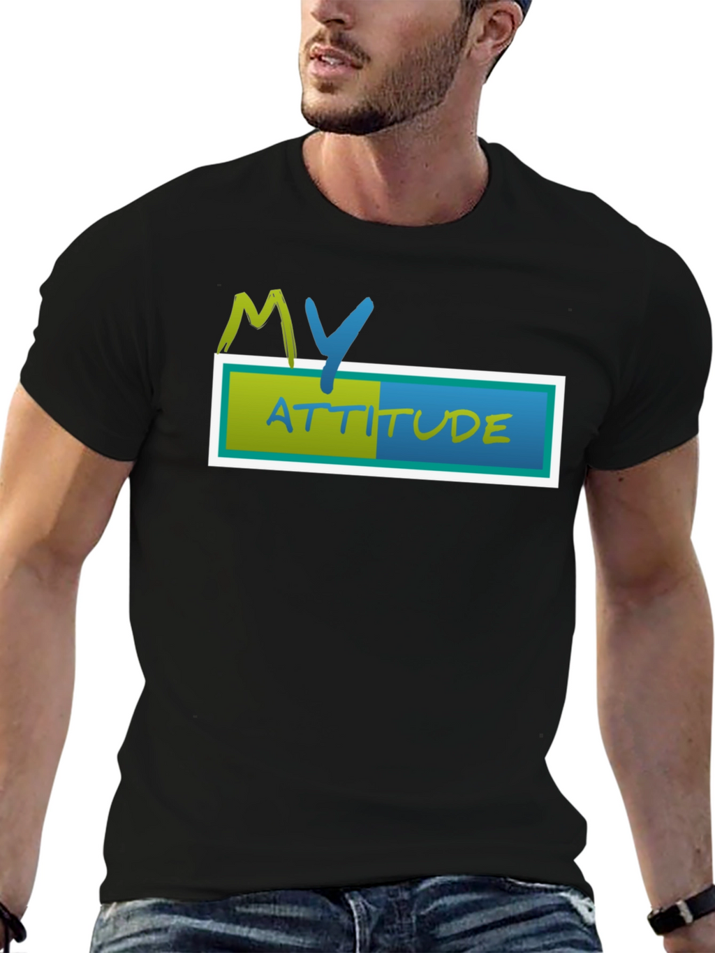 My Attitude Black T-Shirt