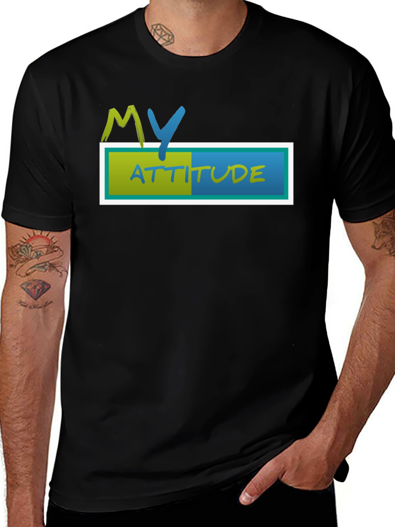 My Attitude Black T-Shirt