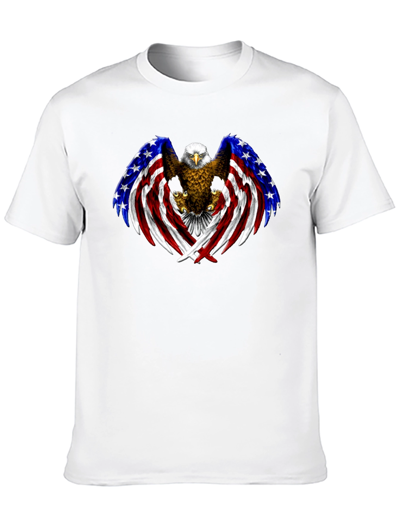 American Eagle Flag Graphic Print Mens Black T-Shirt
