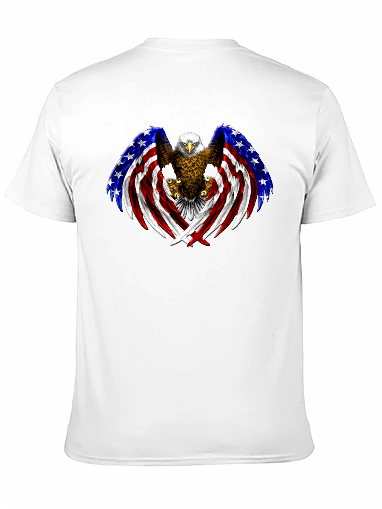 American Eagle Flag Graphic Print Mens Black T-Shirt