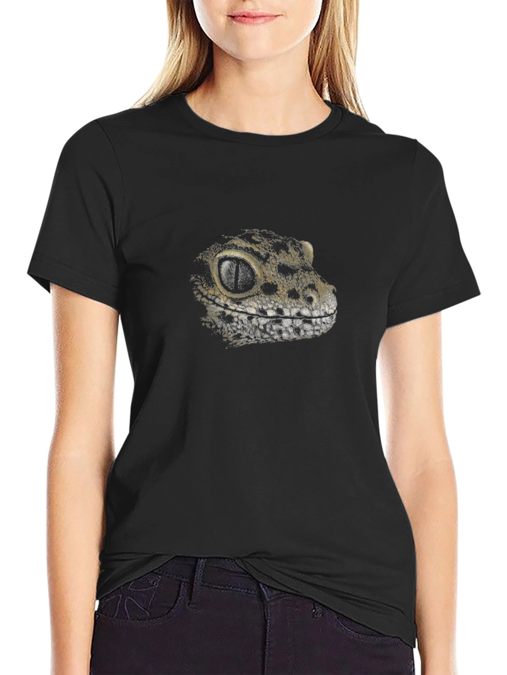 Cool Gecko Graphic T-Shirt - Black