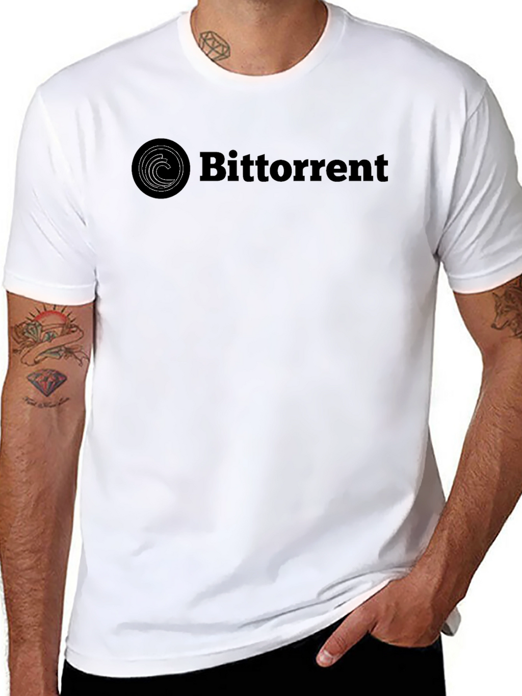 BitTorrent Black Graphic T-Shirt