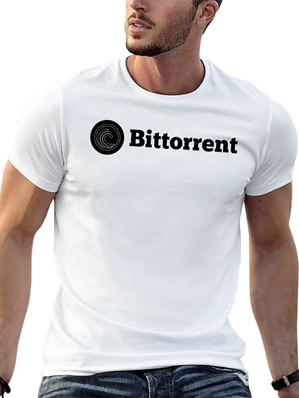 BitTorrent Black Graphic T-Shirt