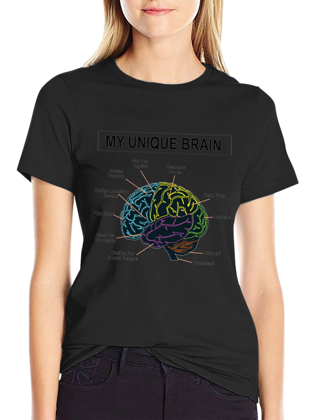 My Unique Brain Graphic Tee - Sarcasm T-Shirt