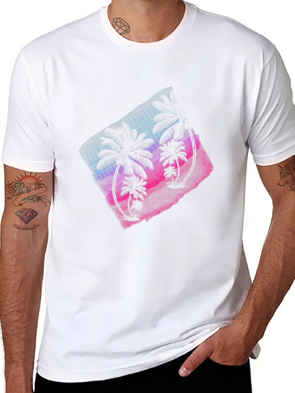 Retro Palm Tee - Black T-Shirt