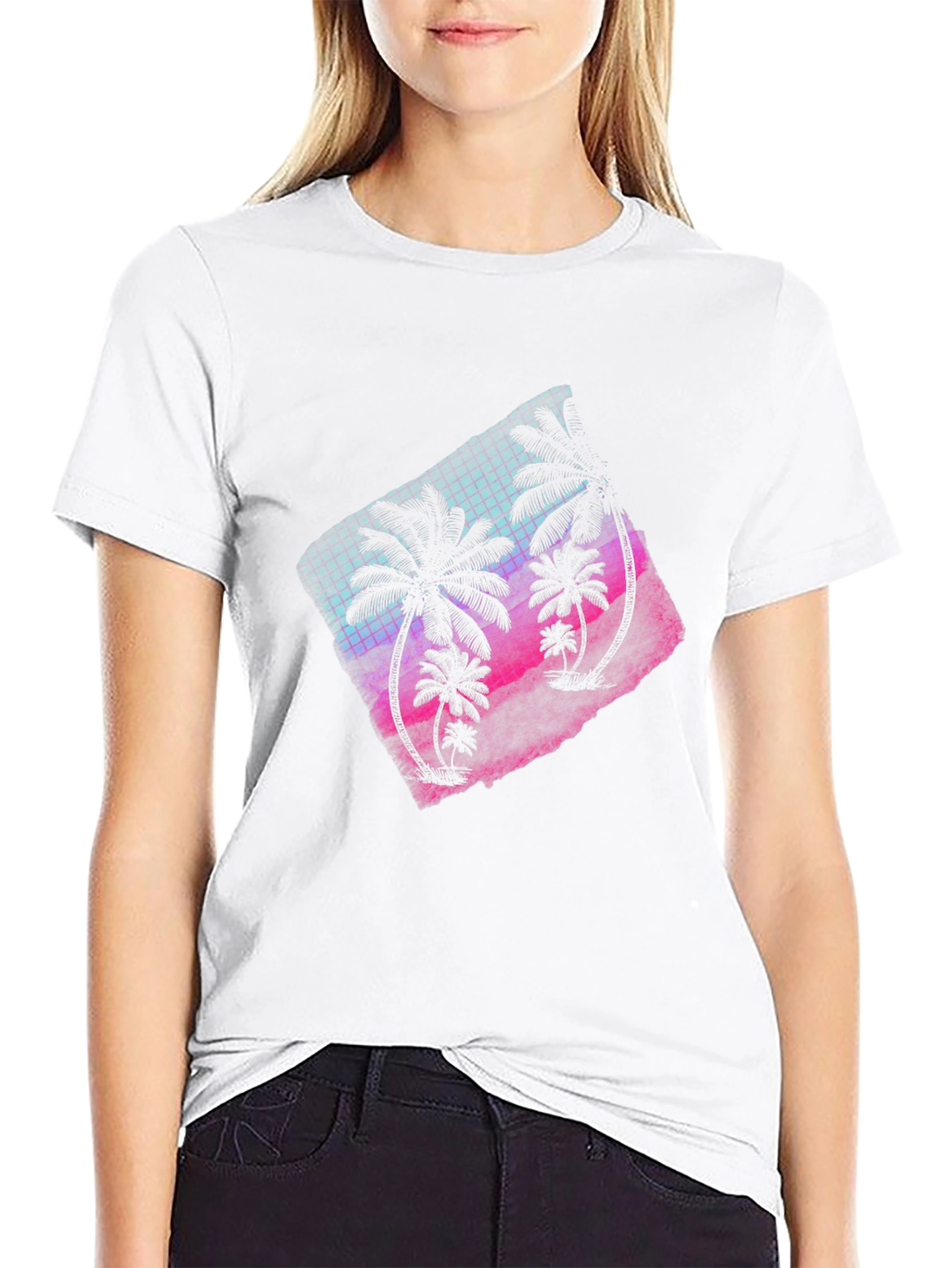 Retro Palm Tee - Black T-Shirt