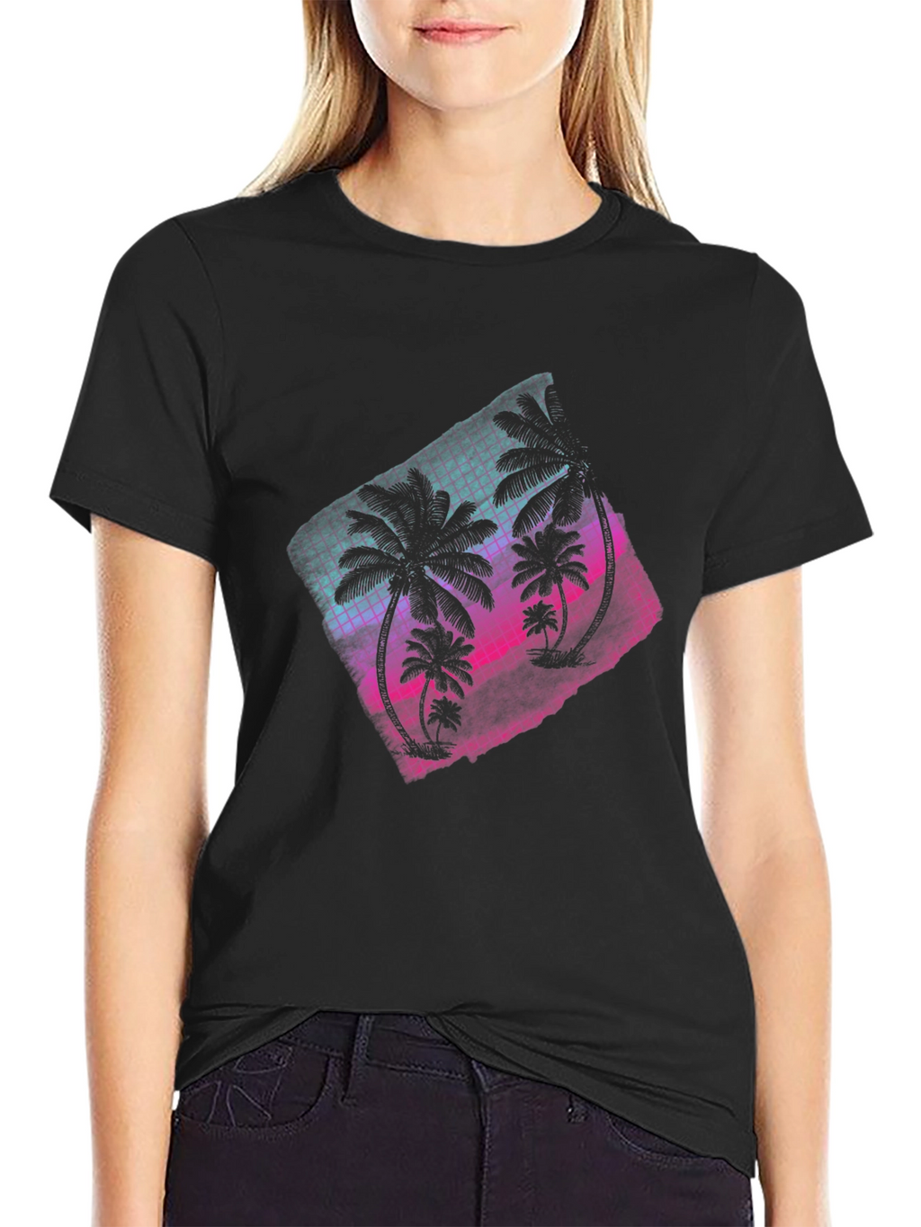 Retro Palm Tee - Black T-Shirt