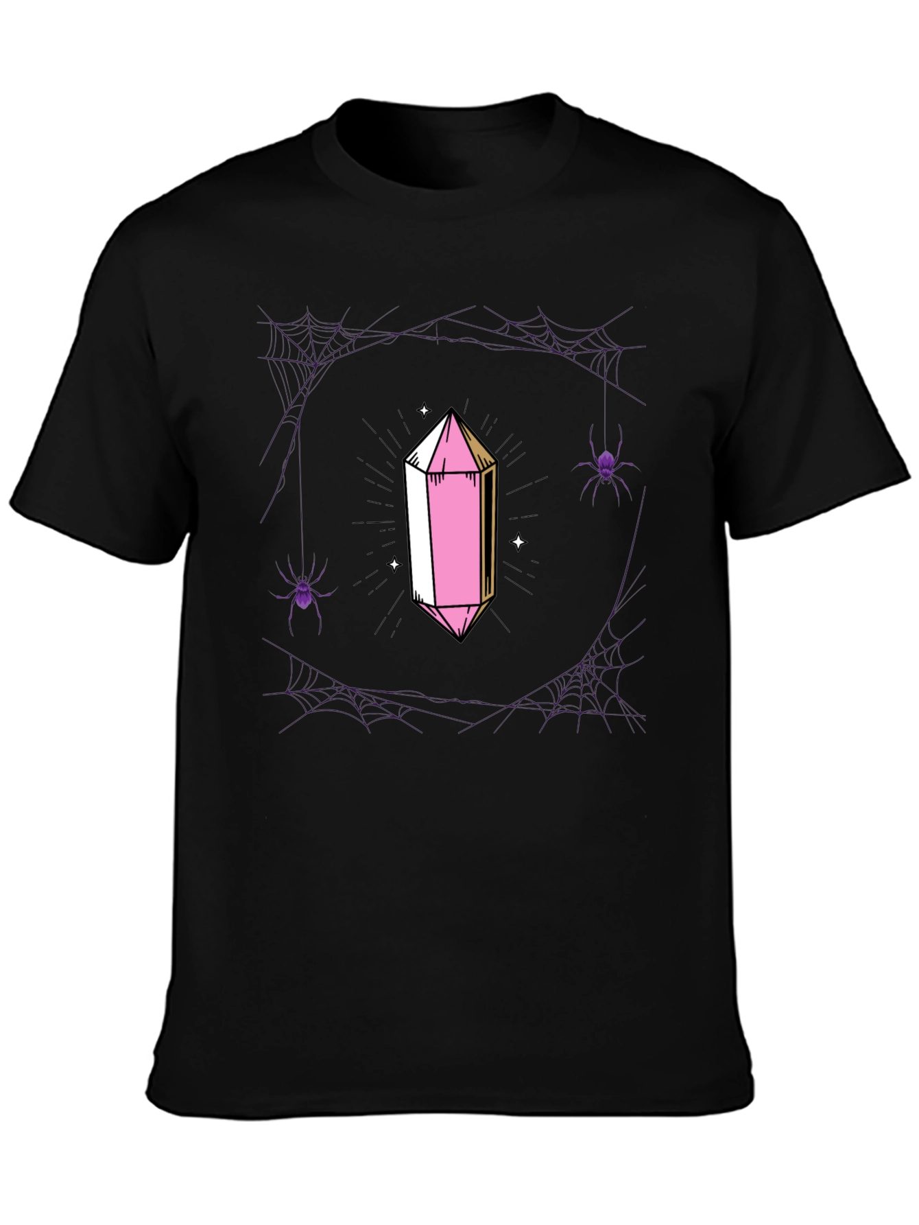 Crystal & Spiderweb Graphic T-Shirt