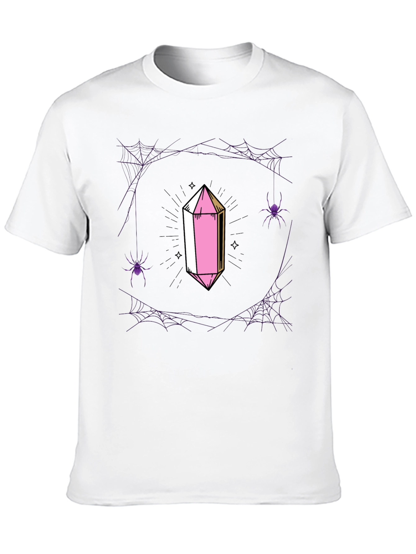 Crystal & Spiderweb Graphic T-Shirt