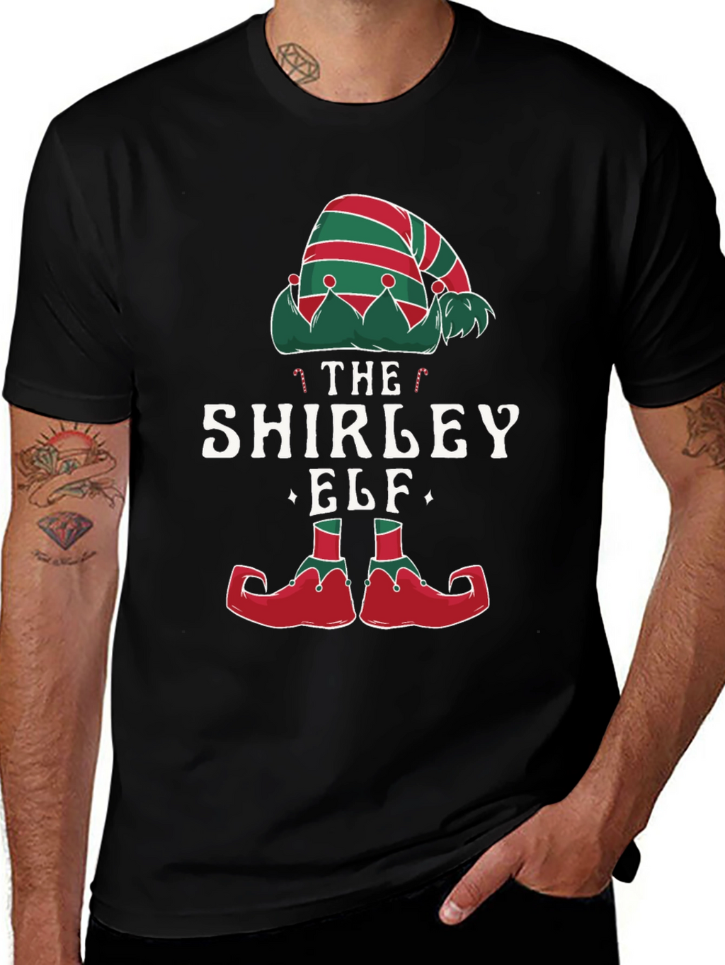 Shirley Elf Christmas T-Shirt - Holiday Festive Apparel