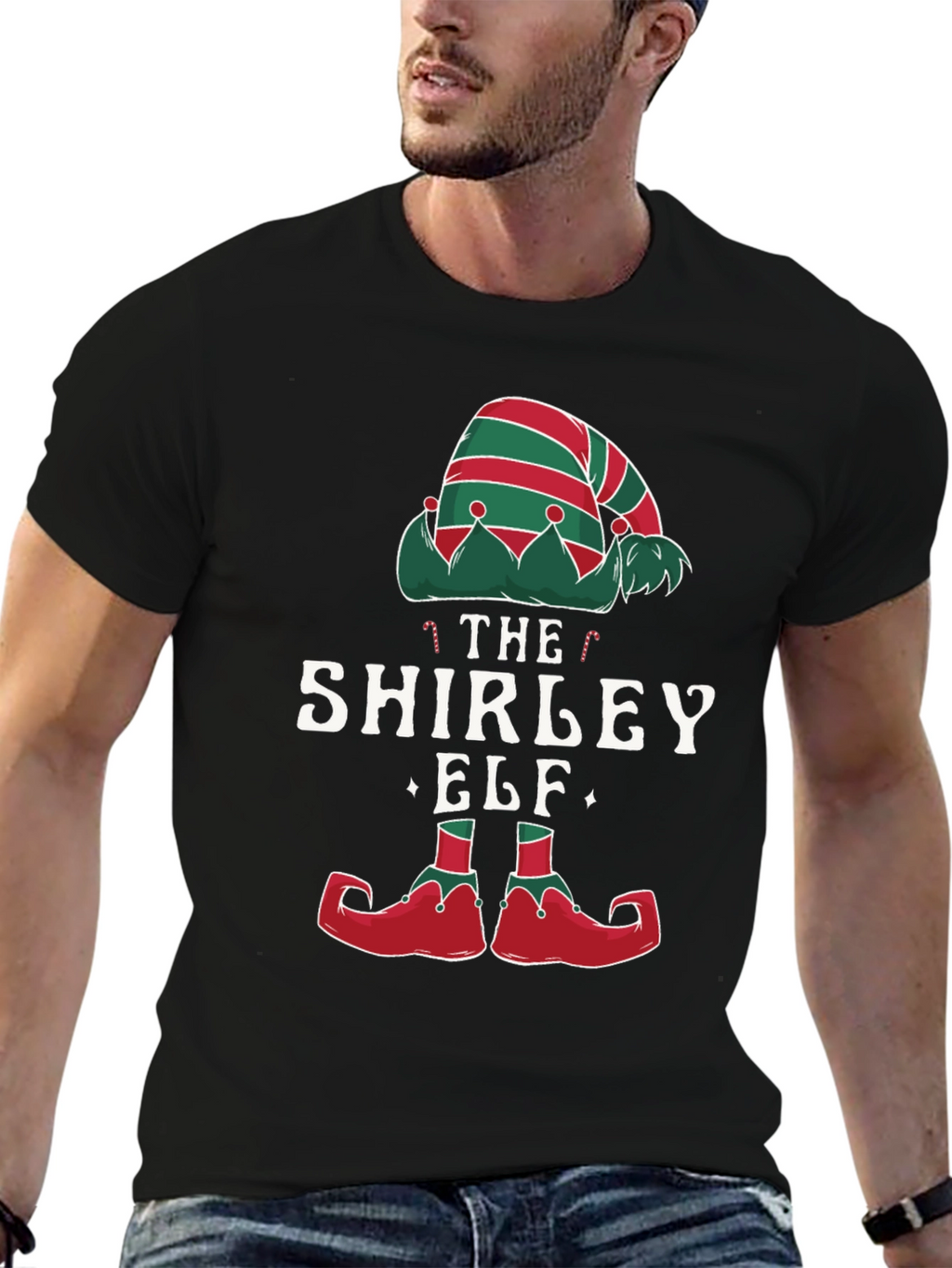 Shirley Elf Christmas T-Shirt - Holiday Festive Apparel