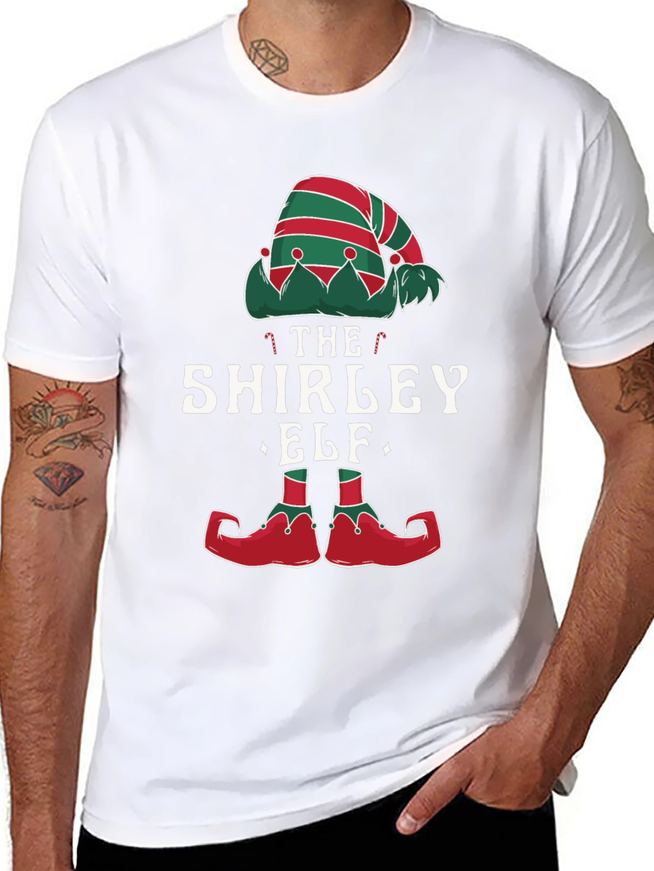 Shirley Elf Christmas T-Shirt - Holiday Festive Apparel