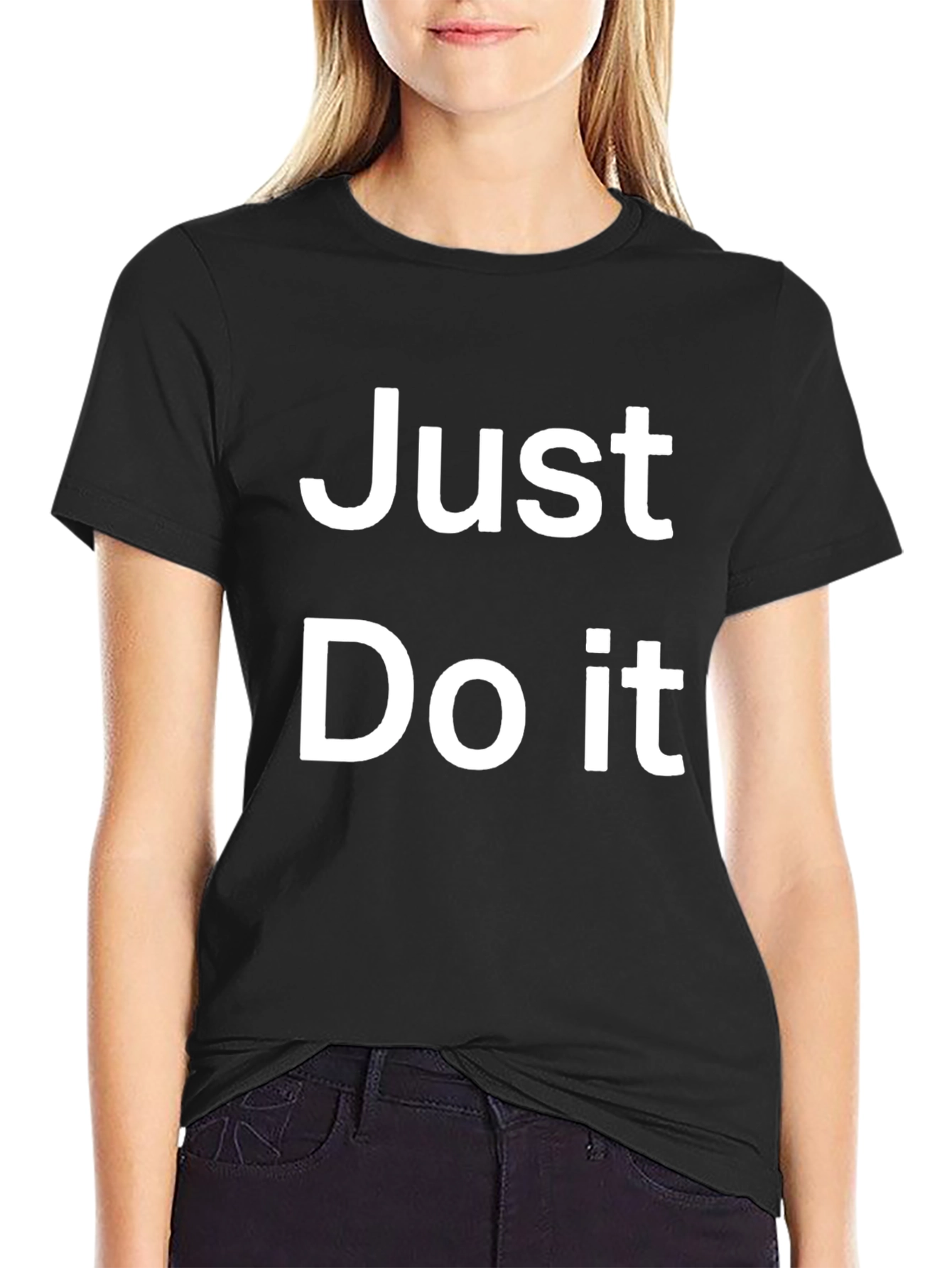 Just Do It Black Graphic Tee