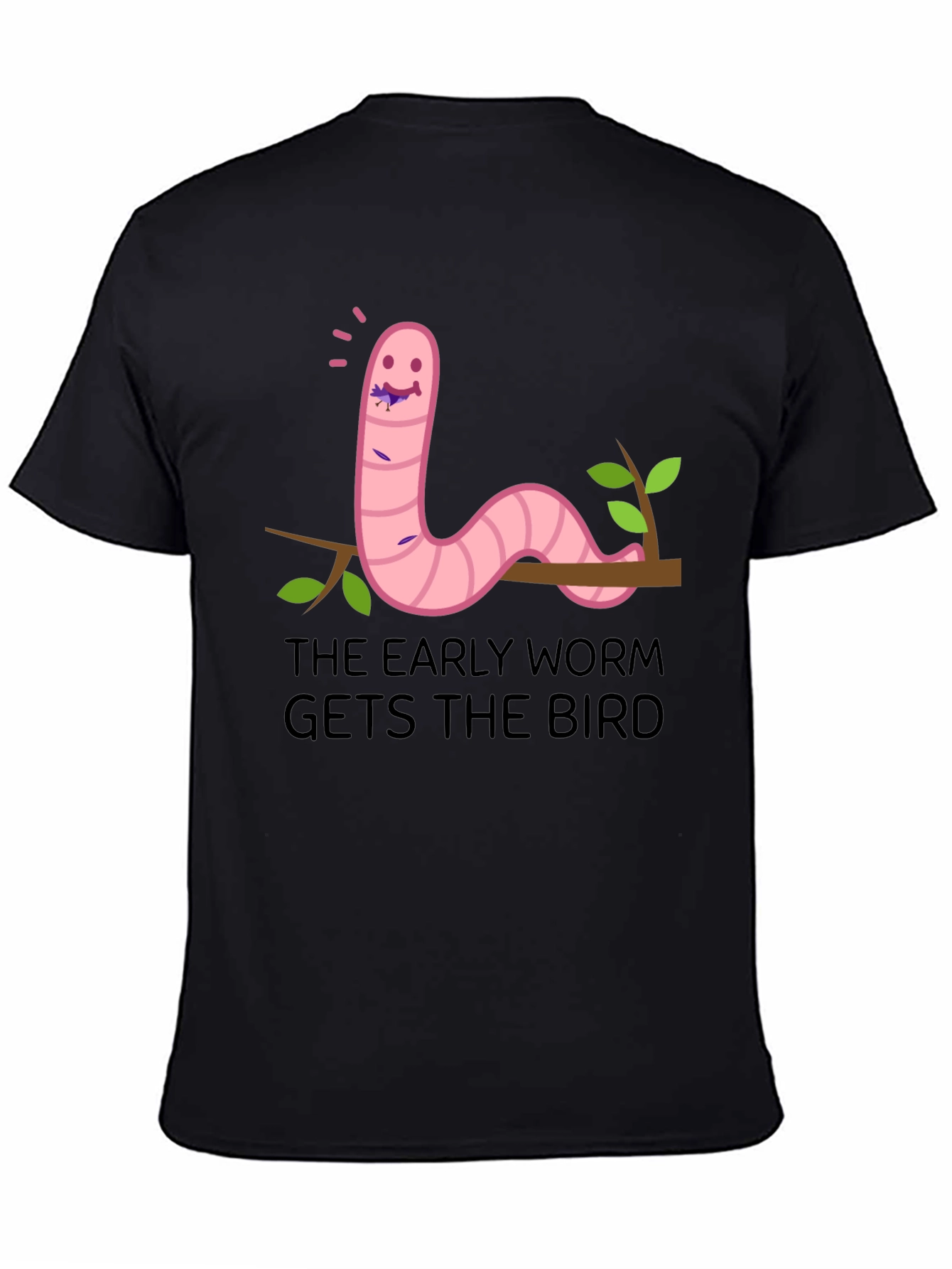 Early Worm T-Shirt - Funny Cartoon Graphic Tee