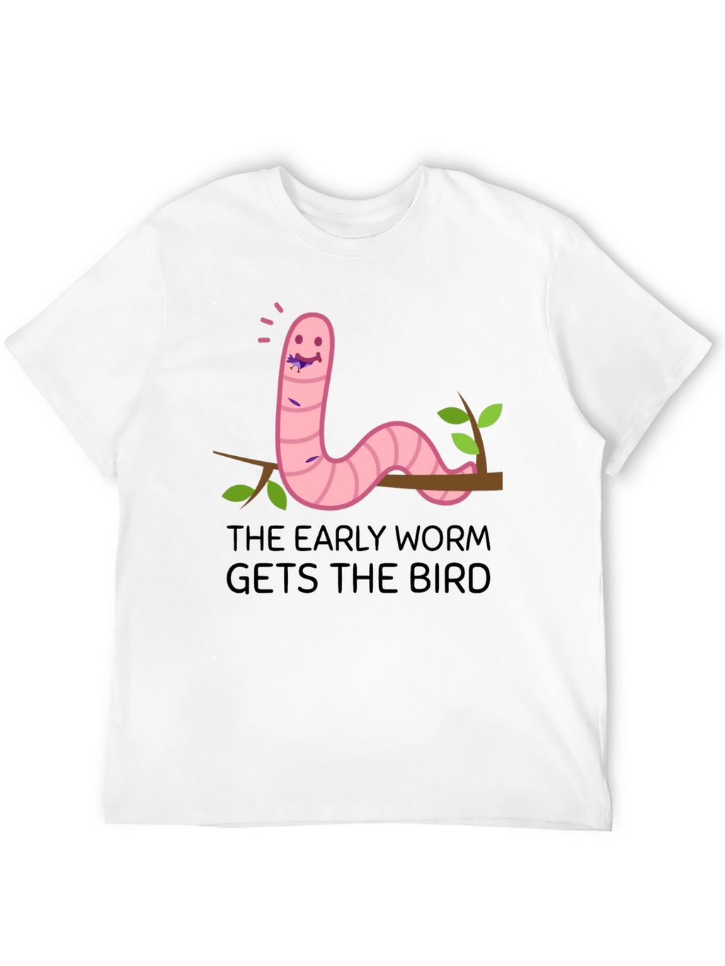 Early Worm T-Shirt - Funny Cartoon Graphic Tee