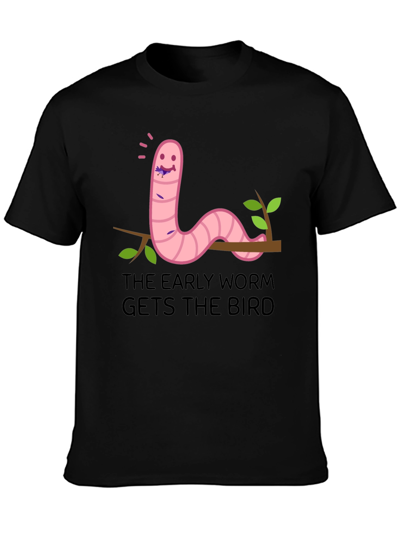 Early Worm T-Shirt - Funny Cartoon Graphic Tee
