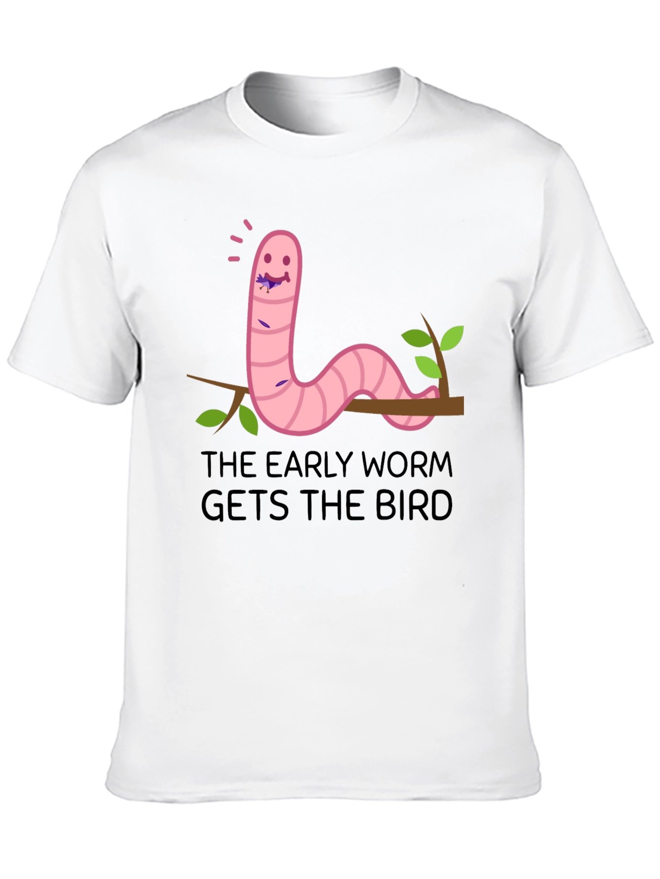 Early Worm T-Shirt - Funny Cartoon Graphic Tee