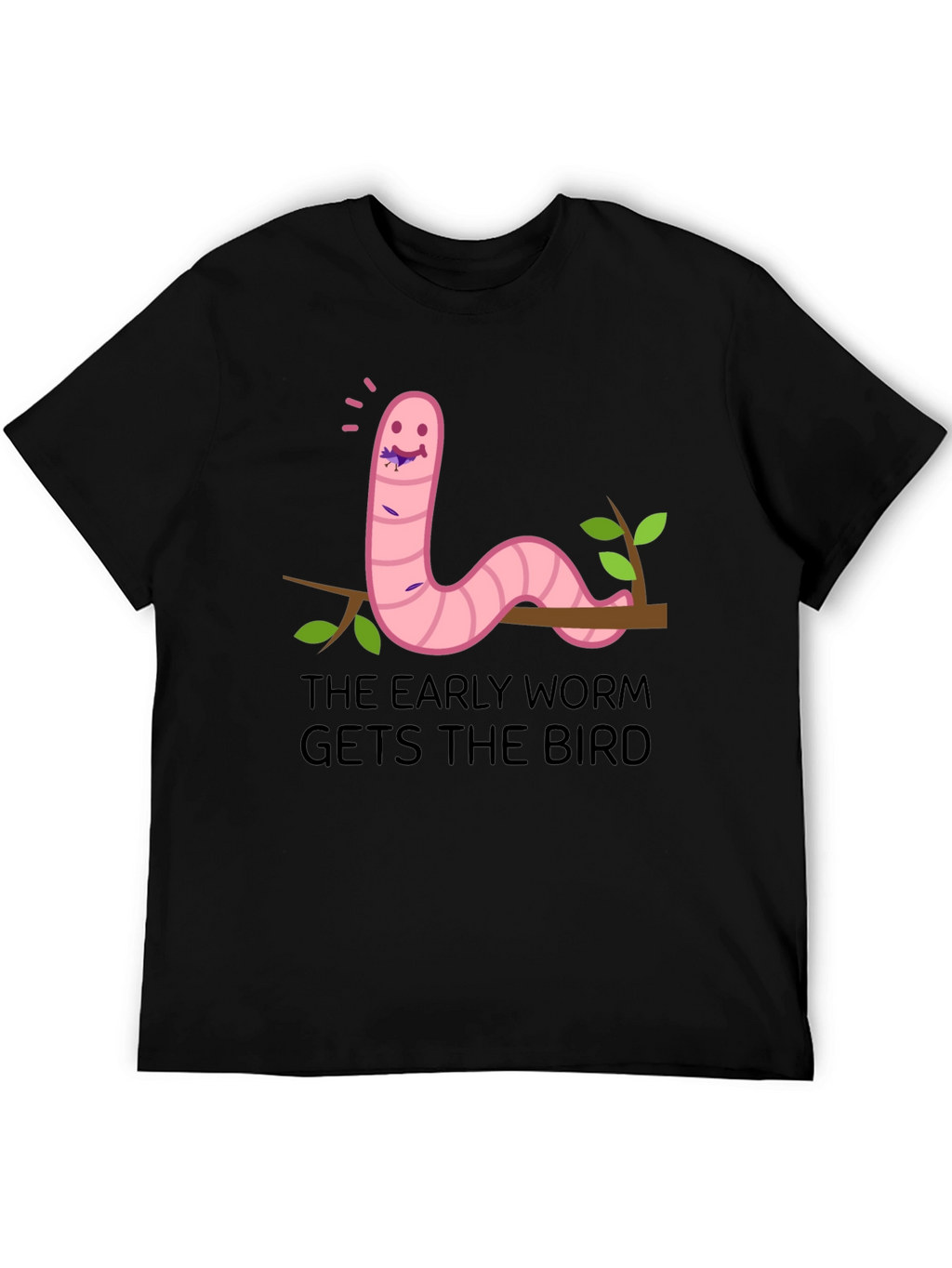 Early Worm T-Shirt - Funny Cartoon Graphic Tee