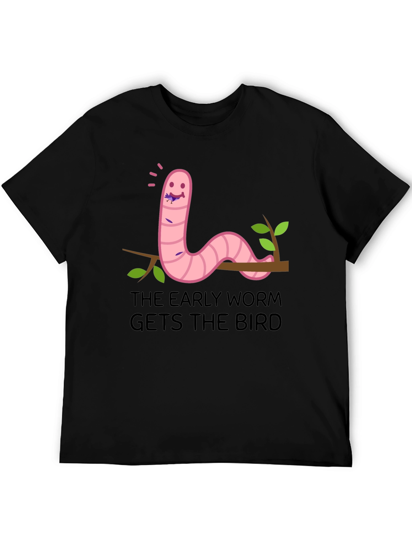 Early Worm T-Shirt - Funny Cartoon Graphic Tee