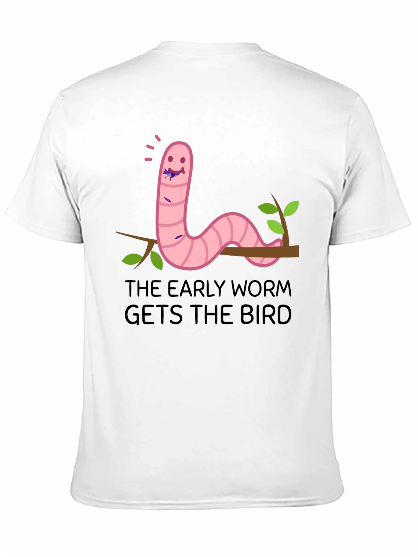 Early Worm T-Shirt - Funny Cartoon Graphic Tee