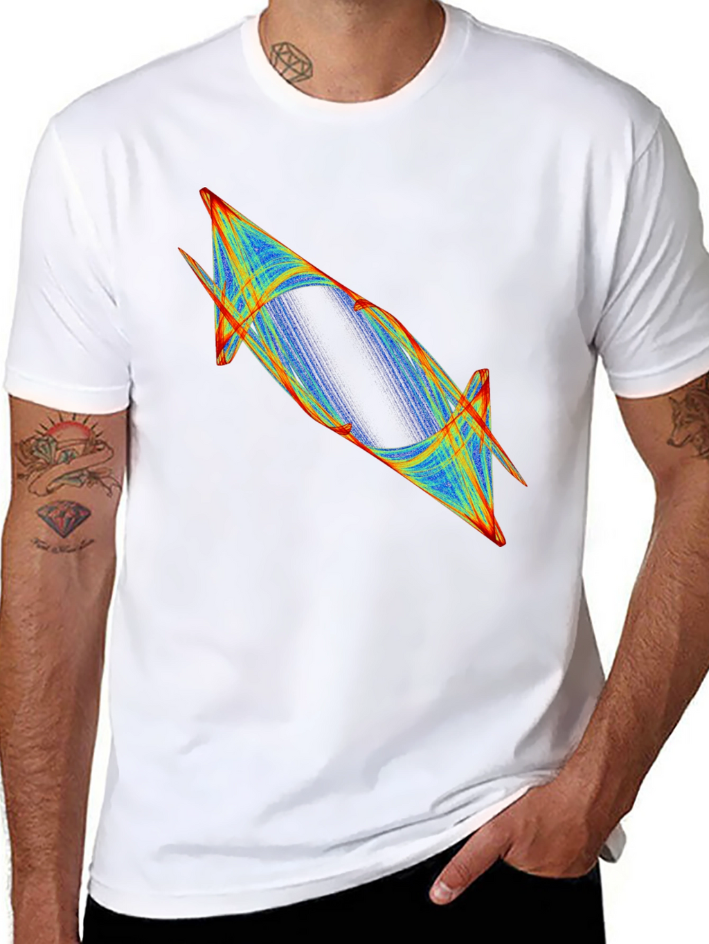 Abstract Graphic Tee - Modern Black T-Shirt