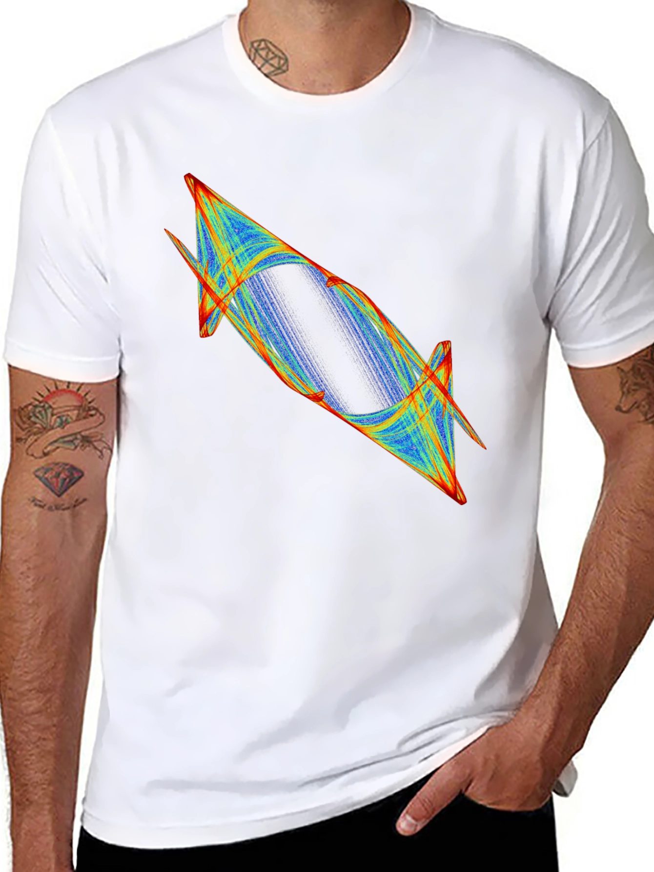 Abstract Graphic Tee - Modern Black T-Shirt