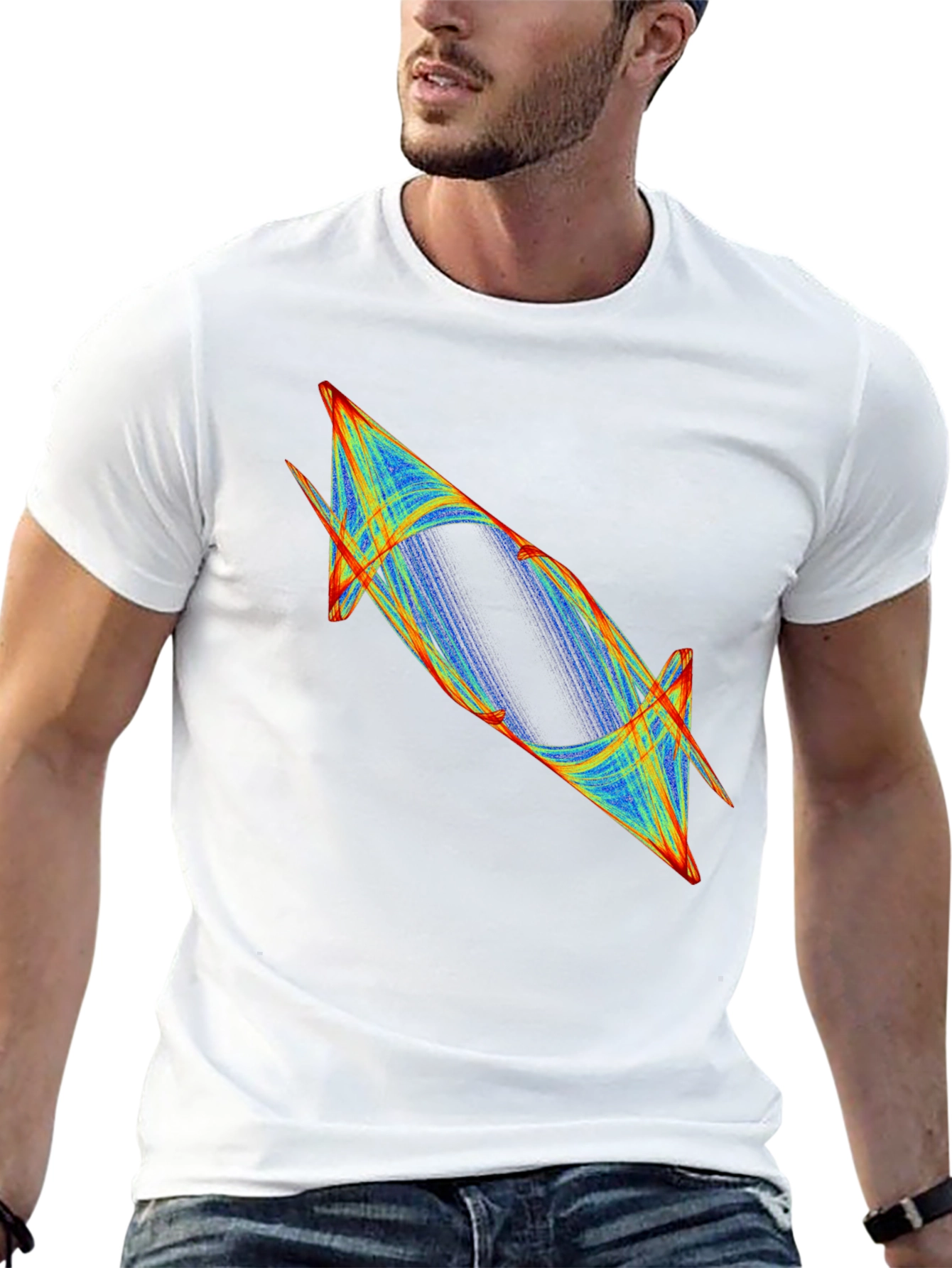 Abstract Graphic Tee - Modern Black T-Shirt