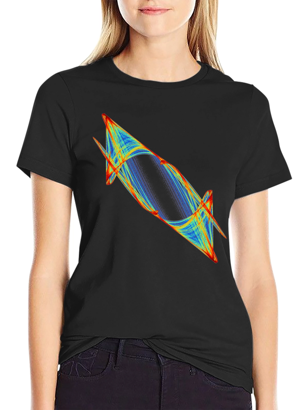 Abstract Graphic Tee - Modern Black T-Shirt