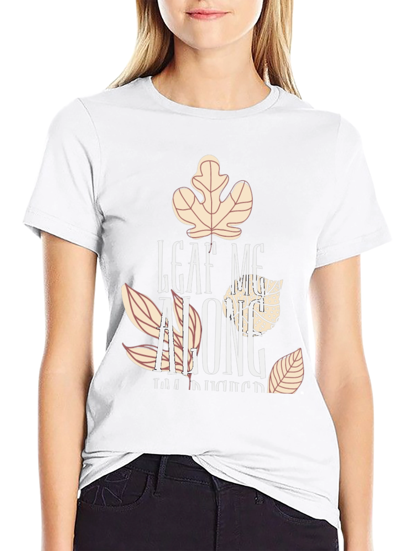 Leaf Me Alone Funny Fall Graphic Tee