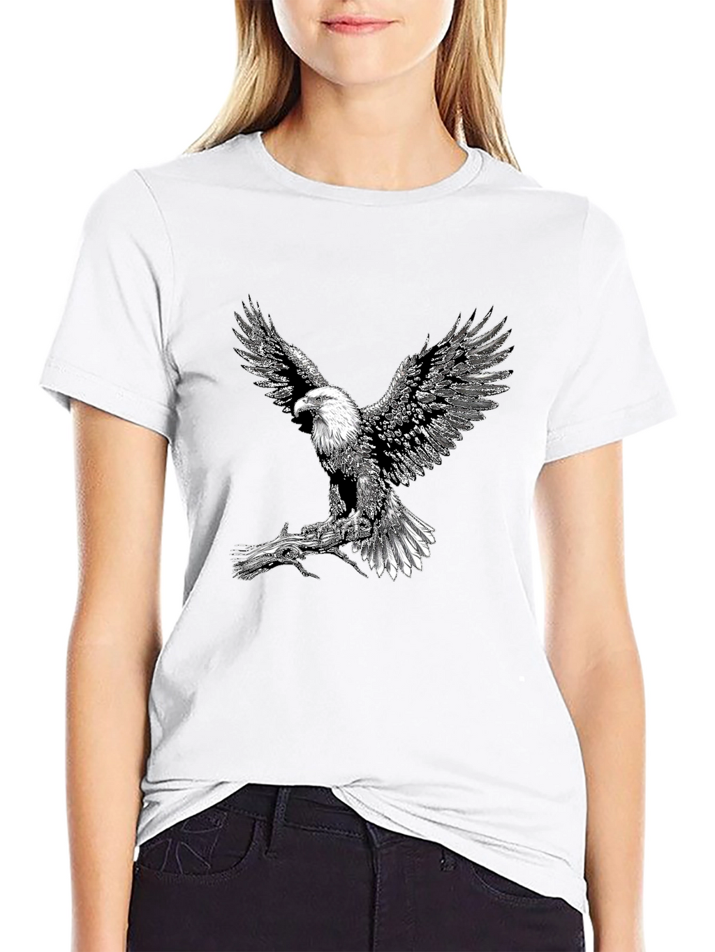Eagle Graphic Tee - Black Short Sleeve