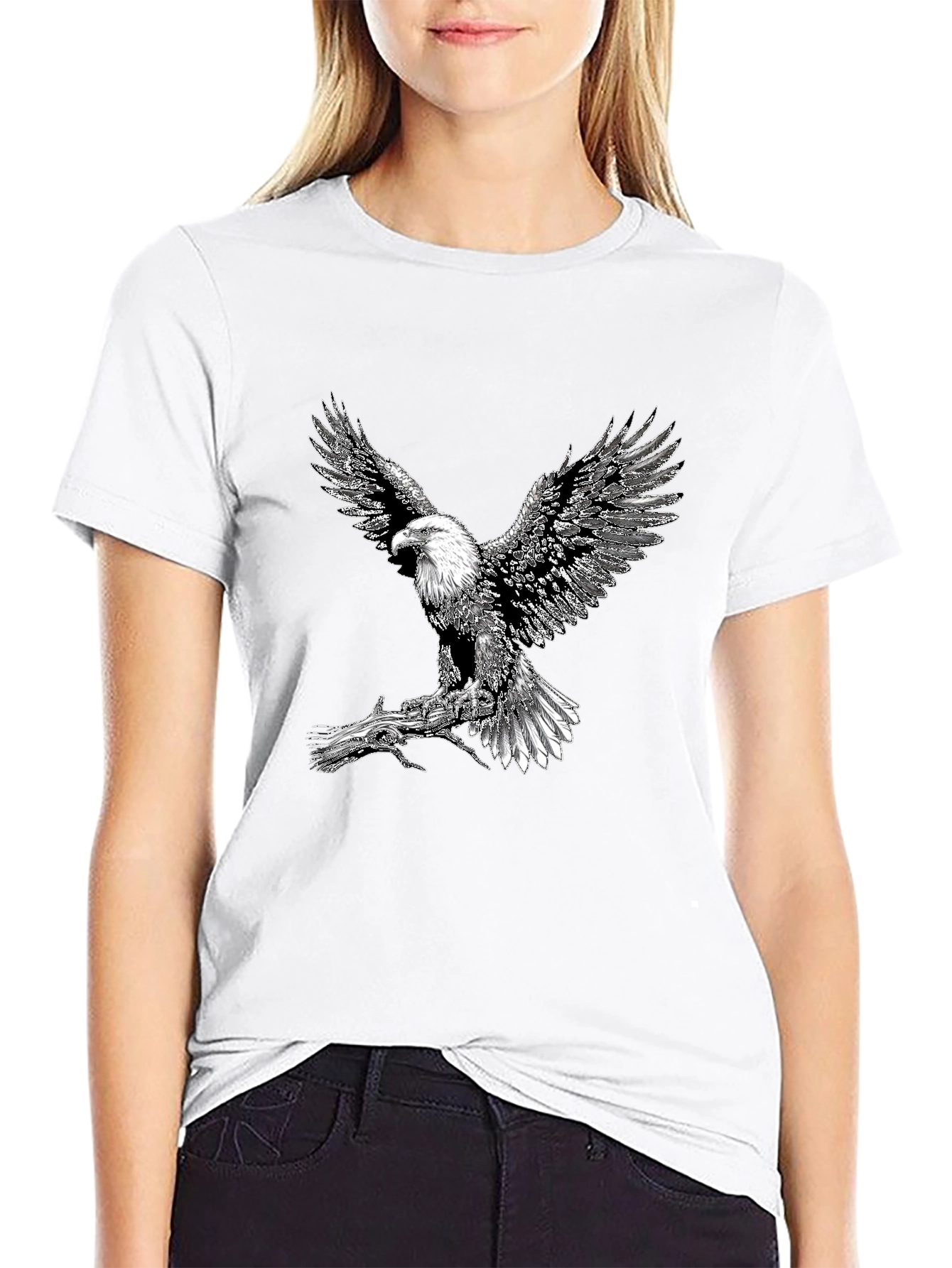 Eagle Graphic Tee - Black Short Sleeve