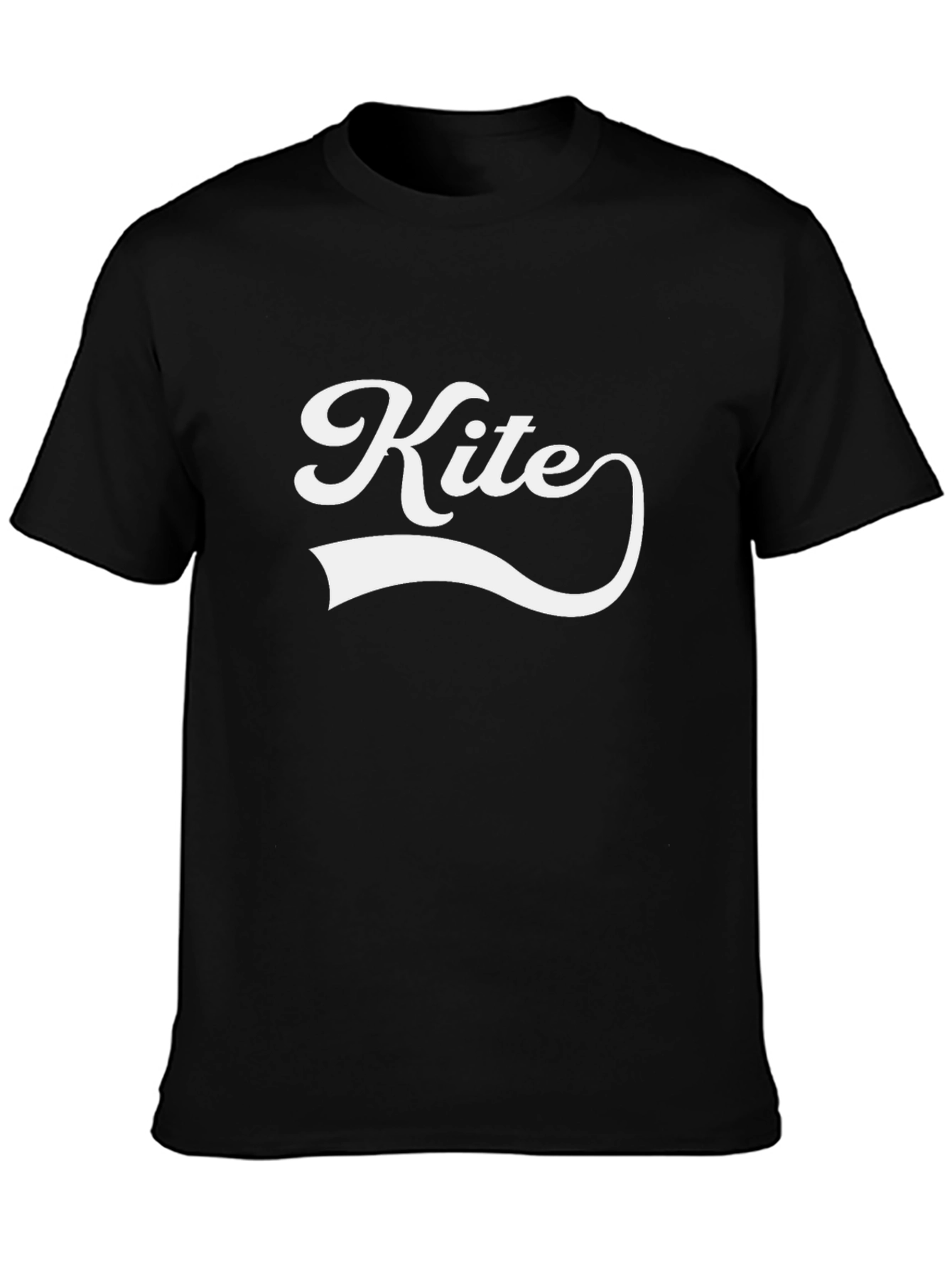 Kite Graphic Tee - Retro Style Black T-Shirt