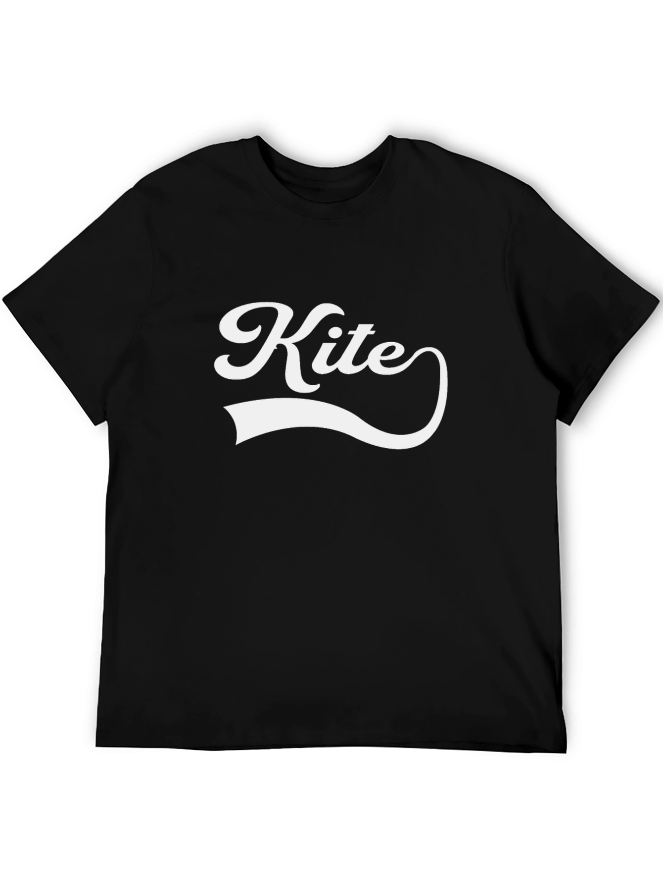 Kite Graphic Tee - Retro Style Black T-Shirt