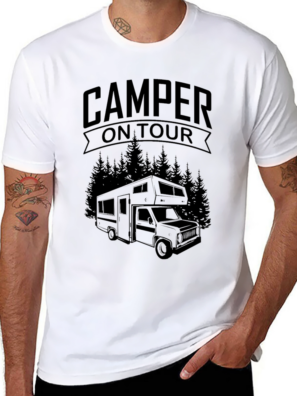 Camper On Tour Graphic T-Shirt - Adventure Ready